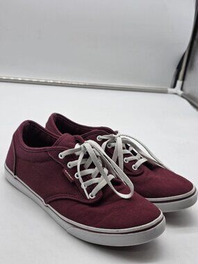 Vans Shoes Womens Size 6 Red Canvas Low Top Skate Sneakers Casual Lace Up Style